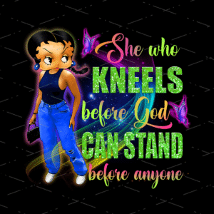 Betty Boop She Who Kneels sublimation design