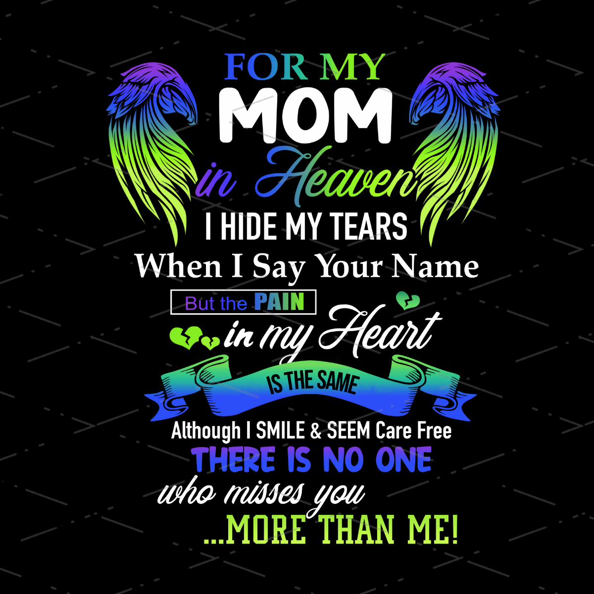 For My Mom In Heaven dtf transfers