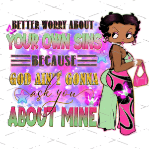 Quote Betty Boop sublimation design