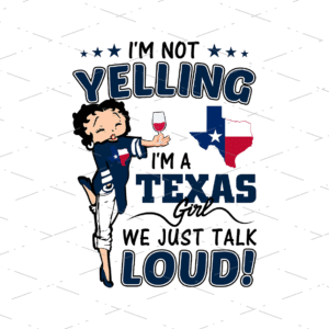Betty Boop Texas Girl sublimation design