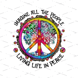 Tie Dye Hippie sublimation design