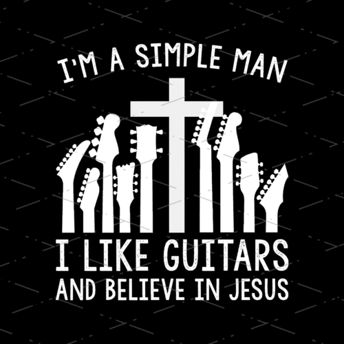 Guitar and Cross sublimation design