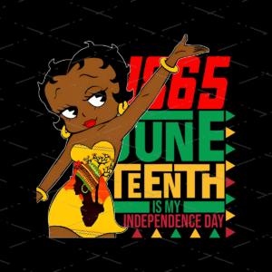 Betty Boop Juneteenth sublimation design