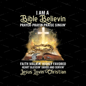 Christian Bible Believer sublimation design