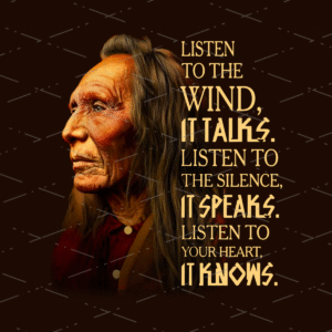 Native American, Listen To The Wind design for dye sublimation printer
