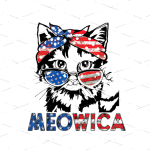 4th July Meowica Cat sublimation design