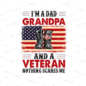 Grandpa is A Veteran print on demand t shirts