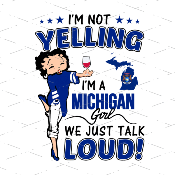 Betty Boop michigan Girl sublimation shirts