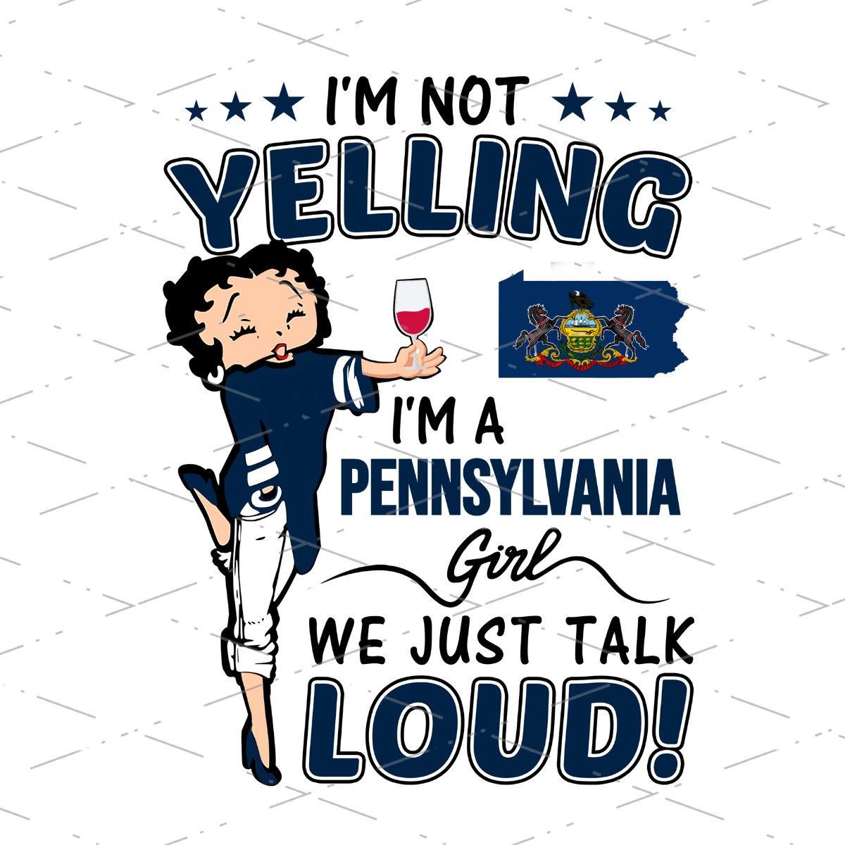 Betty Boop Pennsylvania Girl sublimation shirts